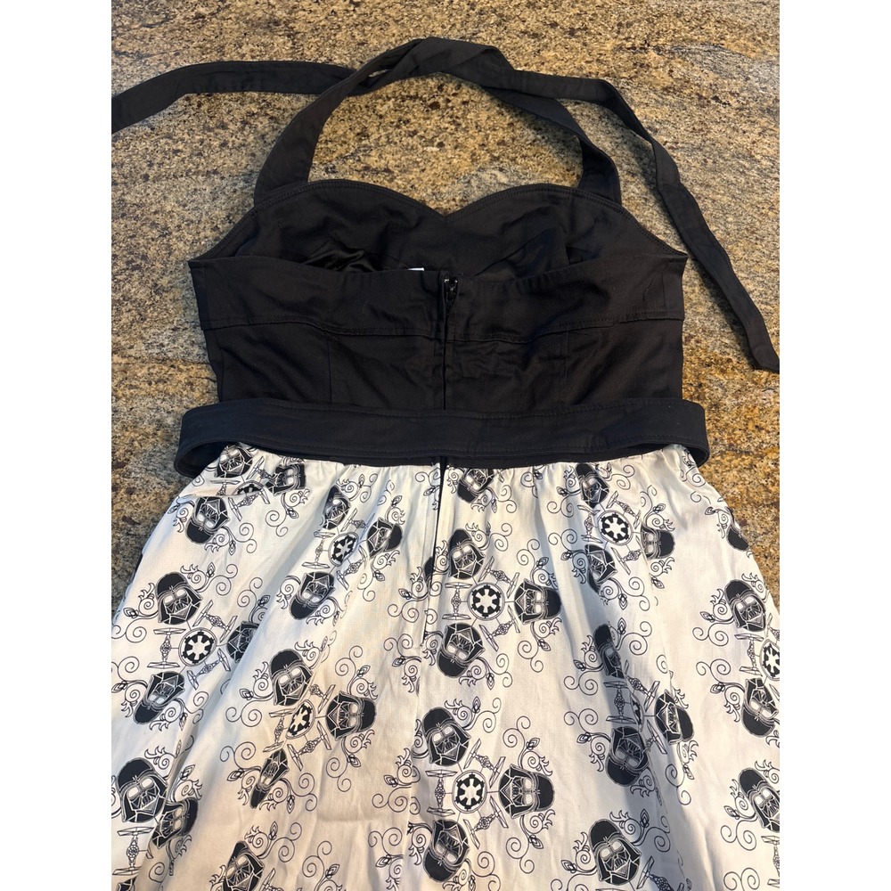Her Universe Disney Dress Shop Darth Vader Halter Dress‎ Size Large Black White - Picture 5 of 10